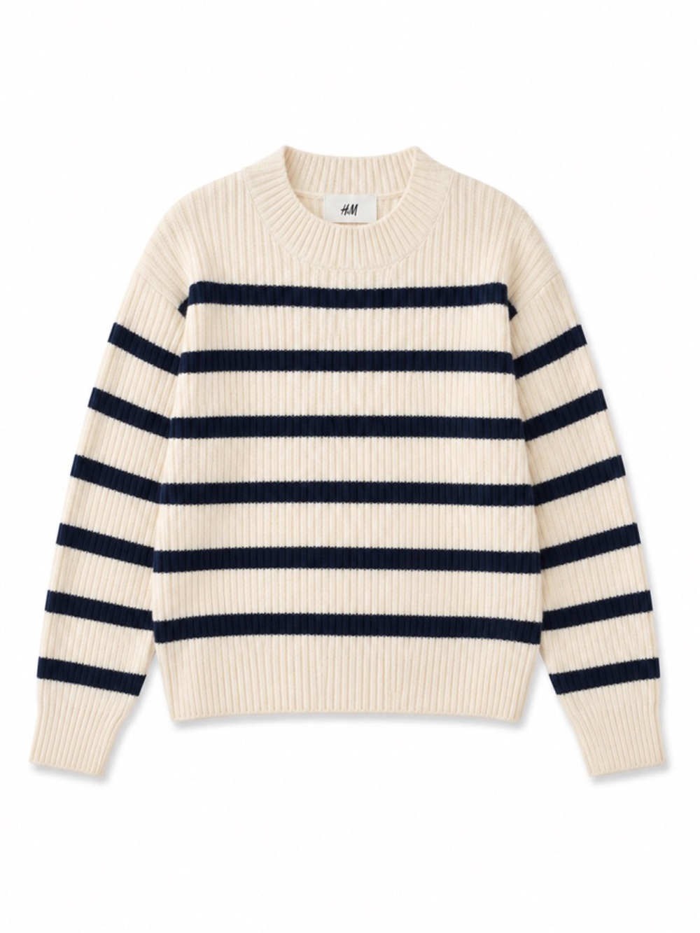 NWT H&M Striped Crewneck Sweater, Size XS